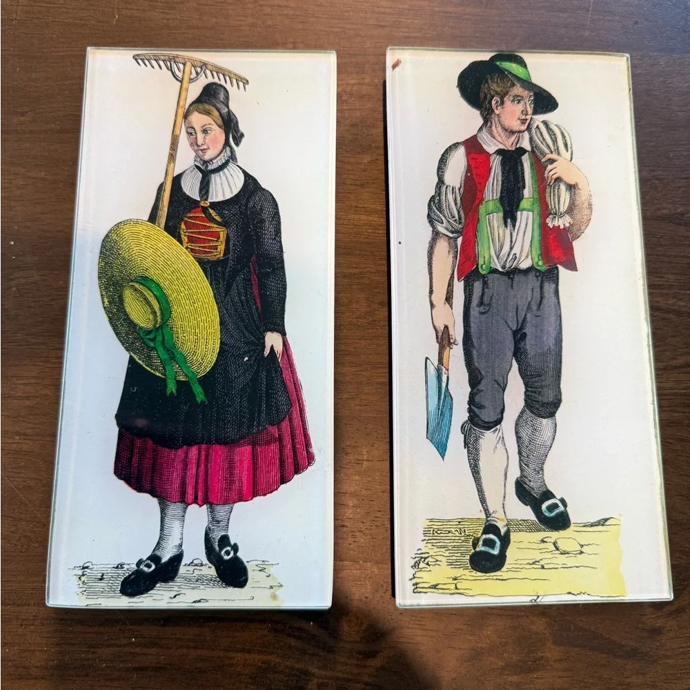 JOHN DERIAN Glass Trays-Set of 2 - Picture 1 of 11